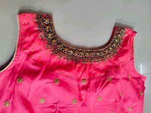 Ethnic Gown With Padding And Stone Work