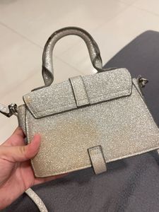 H&amp;M Silver Glitter Mini Handbag