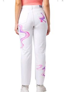 Unique Abstract Print Jeans