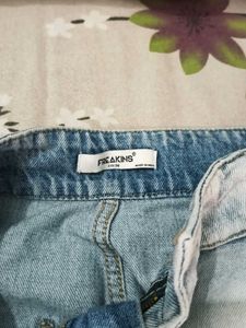 Stylish Light Wash Wide Leg Jeans