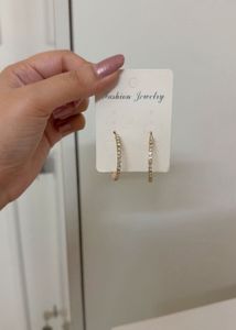 Sparkling Golden Hoop Earrings