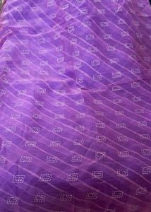 🎀🎀Vibrant Purple Leheriya Saree