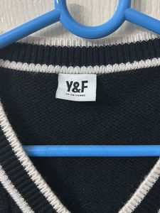 Black Jersey Knit Vest