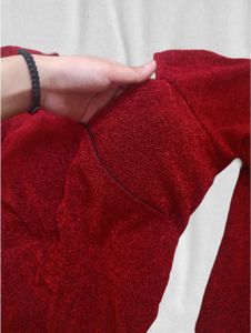 Sequin Maroon Maxi Dress with Slit (UNUSED)