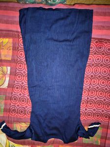 Stylish Blue Kurta with White Embroidery