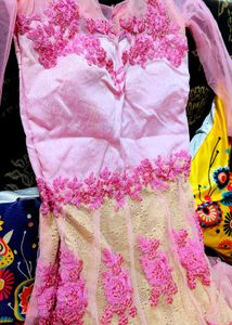 Pink Thread Embroidery Gown💗