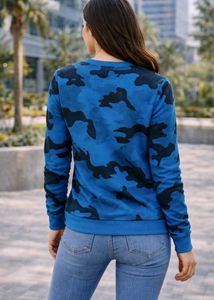 Blue Camo Crewneck Sweatshirt