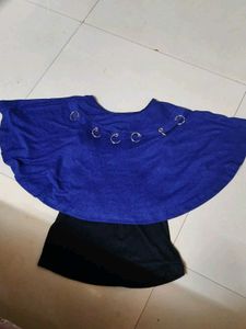 Blue & Black Stylish Top