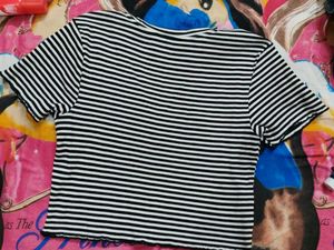 Striped Cropped T-Shirt