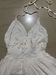 White Halter Sundress
