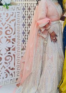 Beautiful diamond work bridal Lehenga