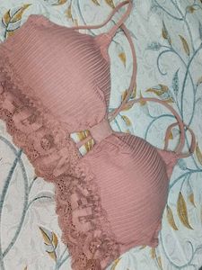 Pink Lace Trim Bralette