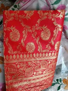 Red Banarasi Silk Saree