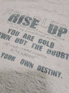 White Textured Graphic T-Shirt