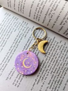 Celestial Moon & Stars Keychain