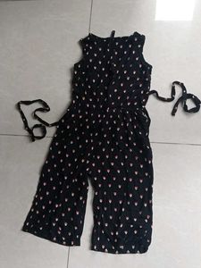 Chic Black Jumpsuit with Geometric Print