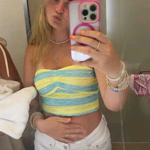 9168. Striped Bandeau Top