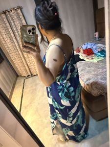 Blue Floral Maxi Dress🦋