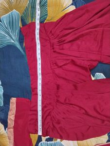Embellished maroon suit