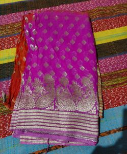 double colour Saree