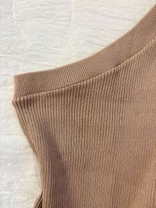 Ribbed One Shoulder Top