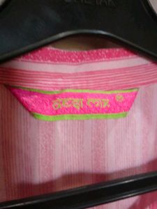 Buy1 Get1 (same priced item)Pink Striped Kurta