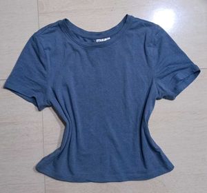 Blue hm skims crop top