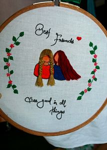 Best Friend Embroidery Design