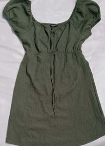 Olive Green Mini Dress
