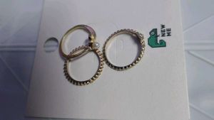 Set of 3 Gold-Tone Rings