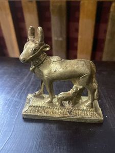 brass cow with calf