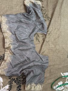 Elegant Grey Saree