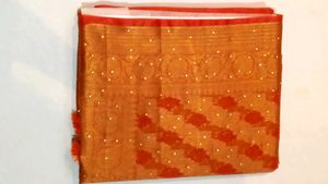 Orange Silk Sari