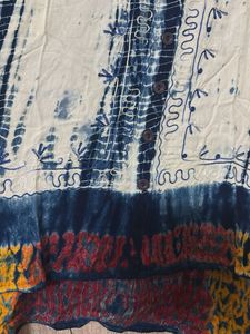 Bohemian Tie-Dye Embroidered Kurta cum top