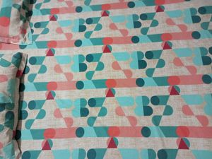 Geometric Print Cotton Bedsheet with Pillow Covers