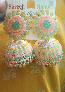 Light colourful jhumka