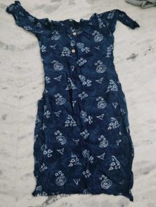 Stylish Blue Printed Kurta