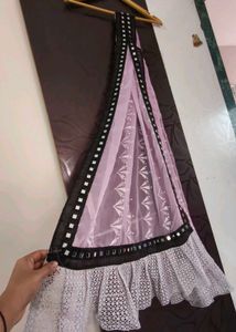Beautiful Lilac Embroidered Lehenga Skirt