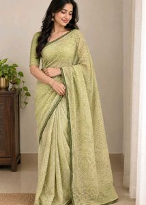 Elegant Pastel Printed Saree