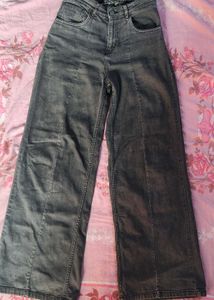 Gray Wide Leg Jeans