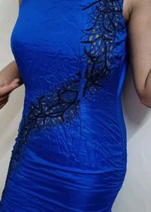 Blue Mermaid Evening Gown
