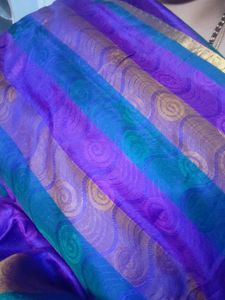 Vibrant Striped Silk Saree