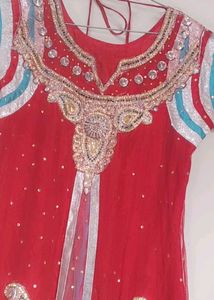 Diamond Work Net Double Layer Anarkali