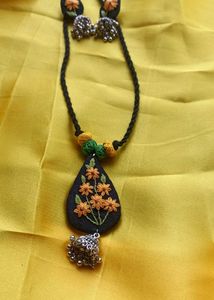 Handmade Floral Jhumka Earrings