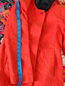Urgent Sell Orange  Wool Blend Coat