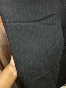 Striped Black Formal Trousers