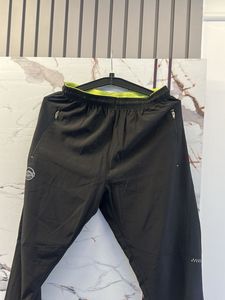 Unisex Black Athletic Pants, Waist- 28