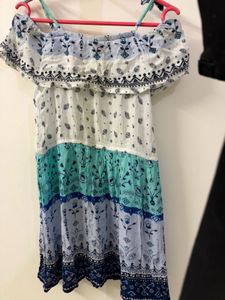 Boho Off-Shoulder Tiered Dress
