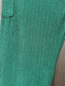 Green Pleated Palazzo Pants