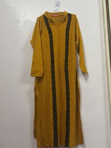 Mustard Yellow Kurti with Black Details